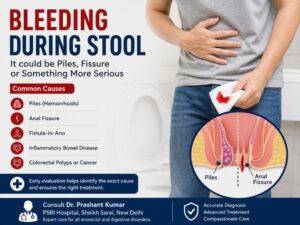 Bleeding During Stool: Is It Piles, Fissure or Something More Serious? | Dr. Prashant Kumar, PSRI Hospital New Delhi