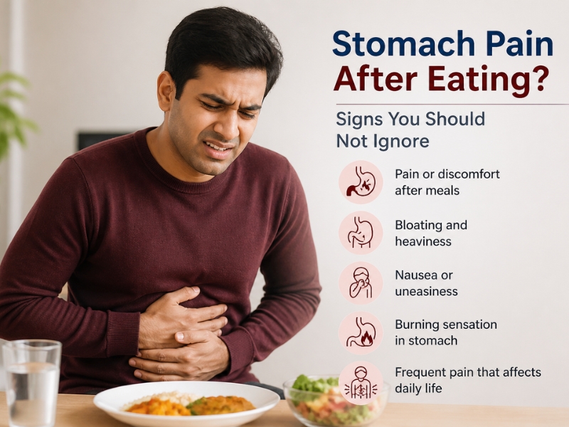 stomach pain after eating
