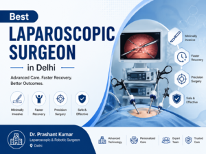 Best laparoscopic surgeon in Delhi consulting a patient