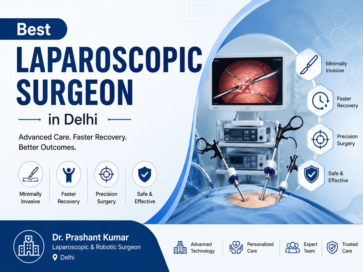 Best laparoscopic surgeon in Delhi consulting a patient